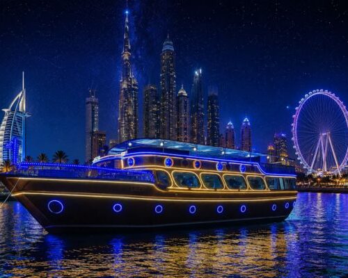 Basic Canal cruise Dubai with Burj Khalifa views and dinner