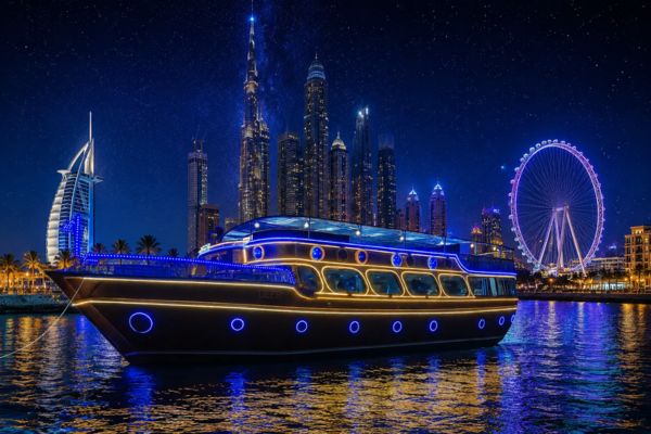 Basic Canal cruise Dubai with Burj Khalifa views