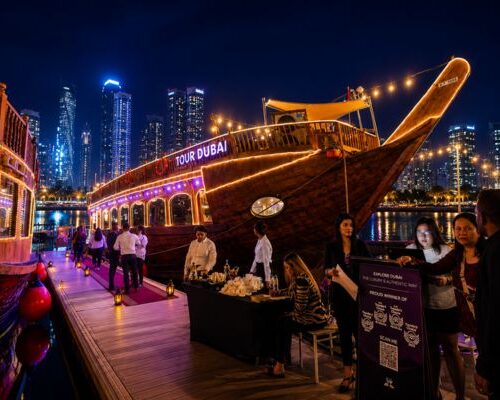 Luxury Dhow Cruise Marina Indian Buffet Dubai Marina dinner cruise