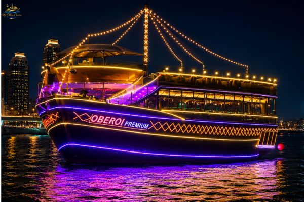 Dhow cruise Dubai Creek traditional wooden dhow