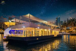 Five Star Sea Lounge Marina Cruise Dubai – Live Singer & DJ, 100 Guests