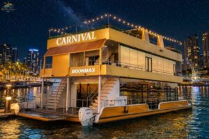 2 Hour Golden Glass Cruise Dubai Marina – Carnival Glass Boat with Tanoura & Belly Dance