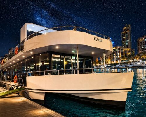 Heaven On Sea 5 star Marina cruise Dubai at night