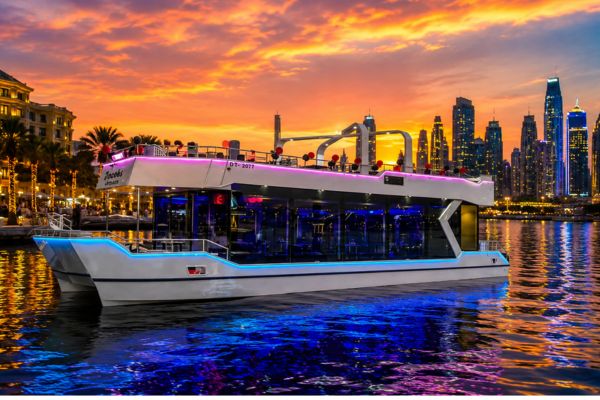 Dubai Canal cruise with Burj Khalifa views from Al Jaddaf