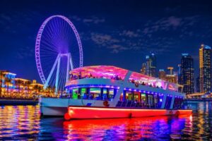 1.5 Hour Luxury Xclusive Yacht Sunset & Dinner Cruise Dubai Marina – Open Bar & Live Music