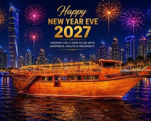 New Year Al Mansour luxury dhow cruise Dubai Marina fireworks New Year Al Mansour luxury dhow cruise Dubai Marina fireworks