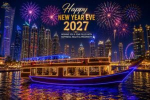 New Year Dhow Cruise Dinner Dubai Marina 2026/2027 – Fireworks, Buffet & Live Entertainment