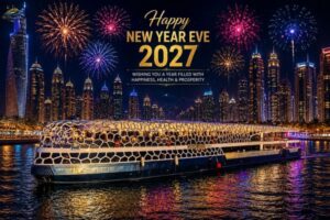New Year Royal Cruising with Lotus Royale 2027 – Dubai’s 250ft Luxury Mega Yacht Fireworks Party